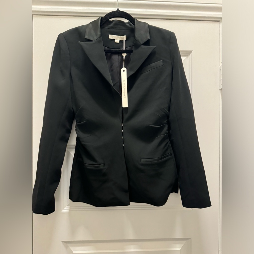 JONATHAN SIMKHAI
Crepe Satin Slim Blazer
